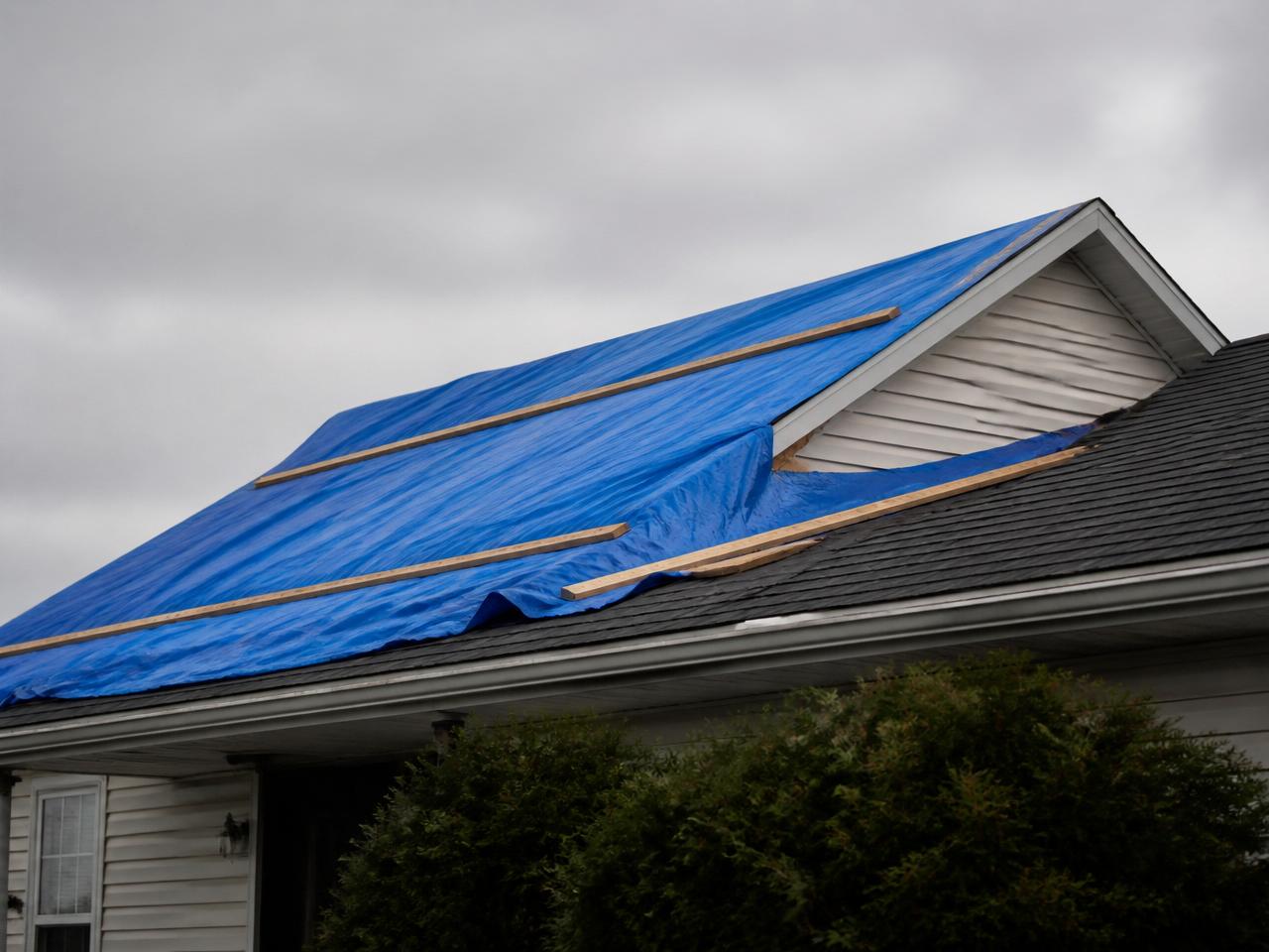 Renovate Exteriors emergency tarping project